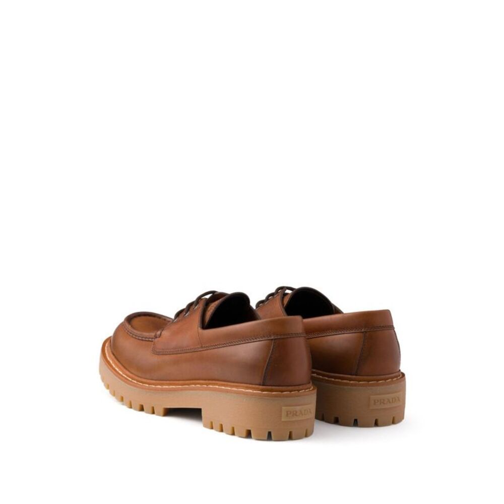 Prada Men Laced Leather Loafers - Picture 3 of 5